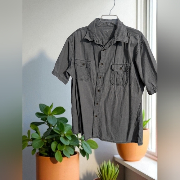 Croft & Barrow Men's Dark Gray Casual Shirt Size X-Large (EUC) - Picture 3 of 12